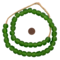 The Bead Chest African Recycled Glass Beads – Handmade in Ghana – Green 14mm Strand for Jewelry Making, Crafts, and Home Decor I Approximately 45 Beads